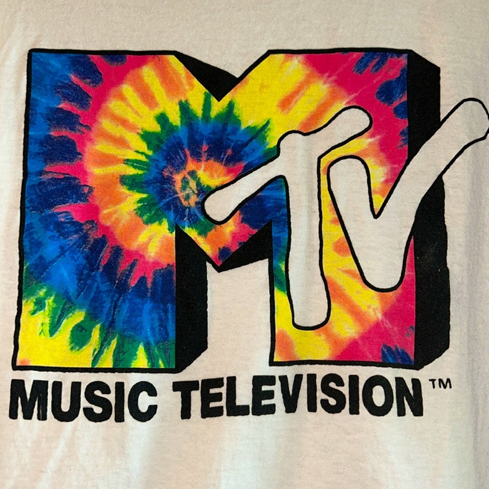 MTV Tie Dye Logo T-Shirt Men’s XL Cotton Iconic 80’s Music Retro